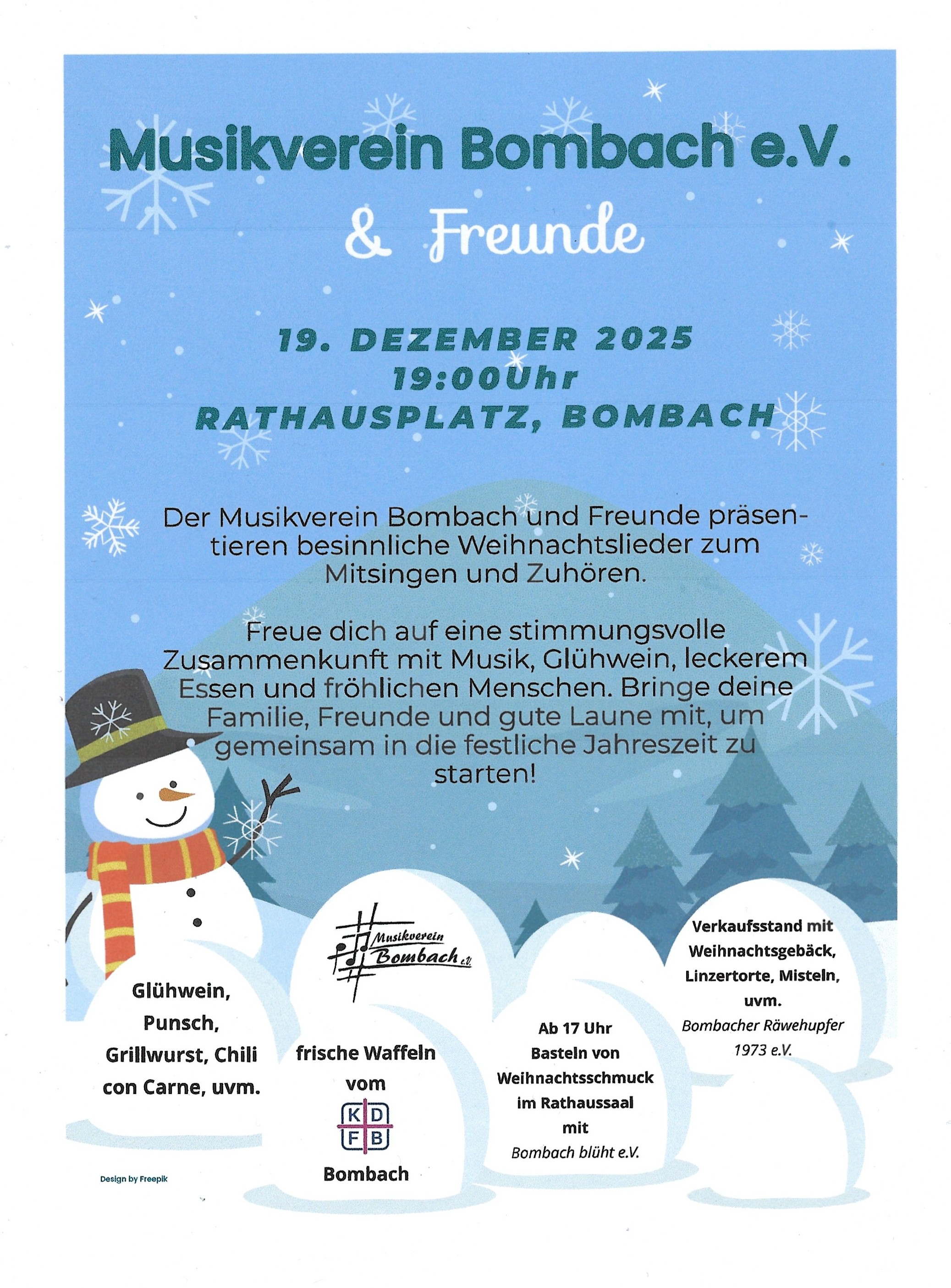 Einladung des MVB zum Adventslieder-Event