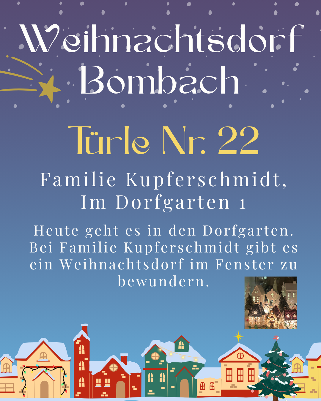 Tür 22 Familie Kupferschmidt im Dorfgarten 1